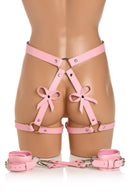 STRICT BDSM BOWS HARNESS PINK XL/XXL