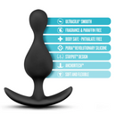 ANAL ADVENTURES PLATINUM SILICONE WAVE BUTT PLUG 4.5" BLACK