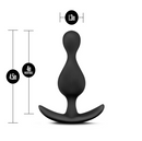 ANAL ADVENTURES PLATINUM SILICONE WAVE BUTT PLUG 4.5" BLACK