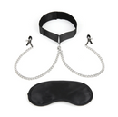 LUX FETISH COLLAR & NIPPLE CLAMPS
