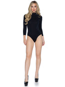 HIGH NECK LONG SLEEVE BODYSUIT BLACK O/S