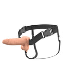 FANTASY X-TENSIONS ELITE VIBRATING 6" SILICONE HOLLOW STRAP ON WHITE
