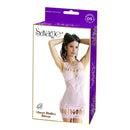 SHEER HALTER DRESS PINK O/S