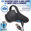 TRINITY VIBES C*CK & BALL RING WITH REMOTE