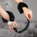 MASTER SERIES HANDLER FURRY CUFFS WITH HANDLE