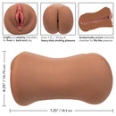 STROKE IT DUAL ENTRY P*SSY & ASS BROWN