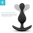 ANAL ADVENTURES PLATINUM SILICONE WAVE BUTT PLUG 4.5" BLACK