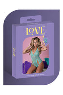 LOVE CUT OUT TEDDY W/ SNAP CROTCH AQUA S/M