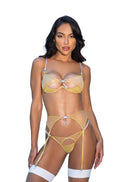 GILDED BEAUTY 3 PIECE GARTER SET GOLD SMALL
