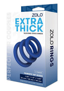 ZOLO EXTRA THICK SILICONE C*CK RING 3 PK
