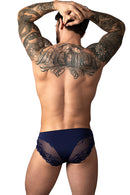 SASSY LACE BIKINI NAVY LARGE