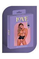 LOVE CROTCHLESS OPEN TOP TEDDY BLACK LXL