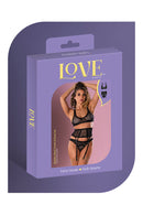 LOVE BRALETTE, WAIST CINCHER & PANTY SET BLACK L/XL