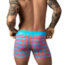 SO COMFY GINGHAM BOXER BRIEF TURQUOISE LARGE