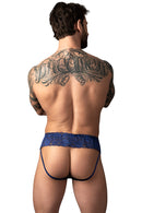 SASSY LACE SKIRT JOCK NAVY S/M