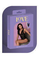 LOVE LACE & MESH TEDDY BLACK L/XL
